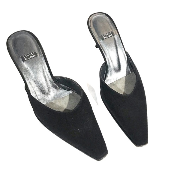 stuart weitzman black mules
